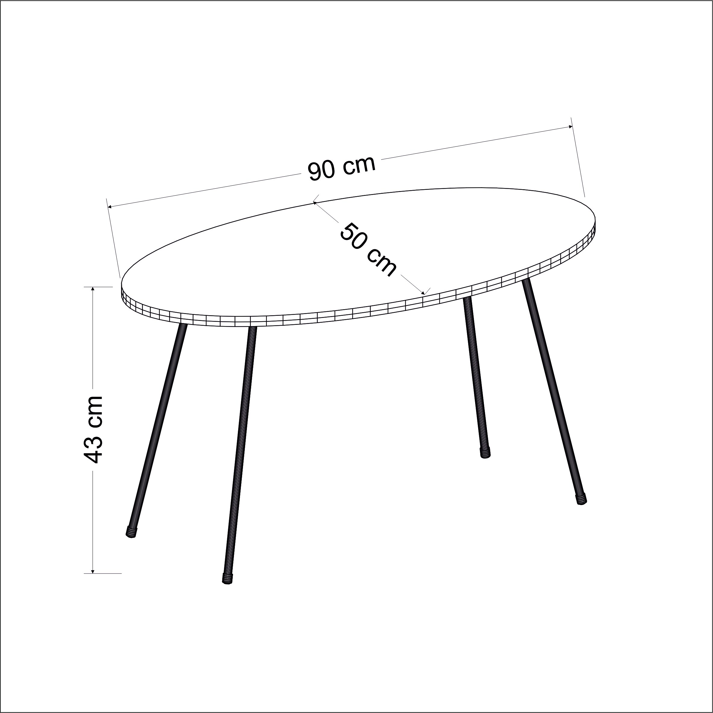 Couchtisch Marmor Optik Oval Weiß 20656962