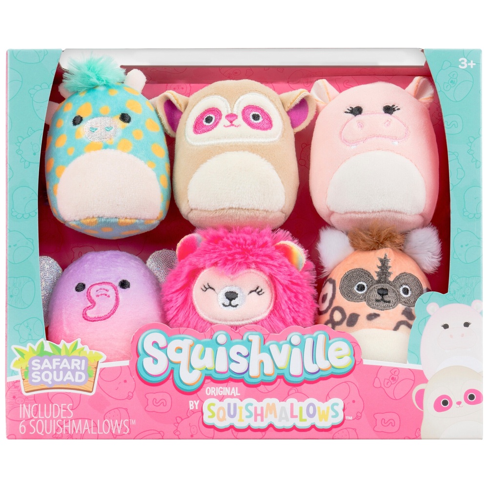 Squishville von Original Squishmallows Safari Squad 6er-Pack