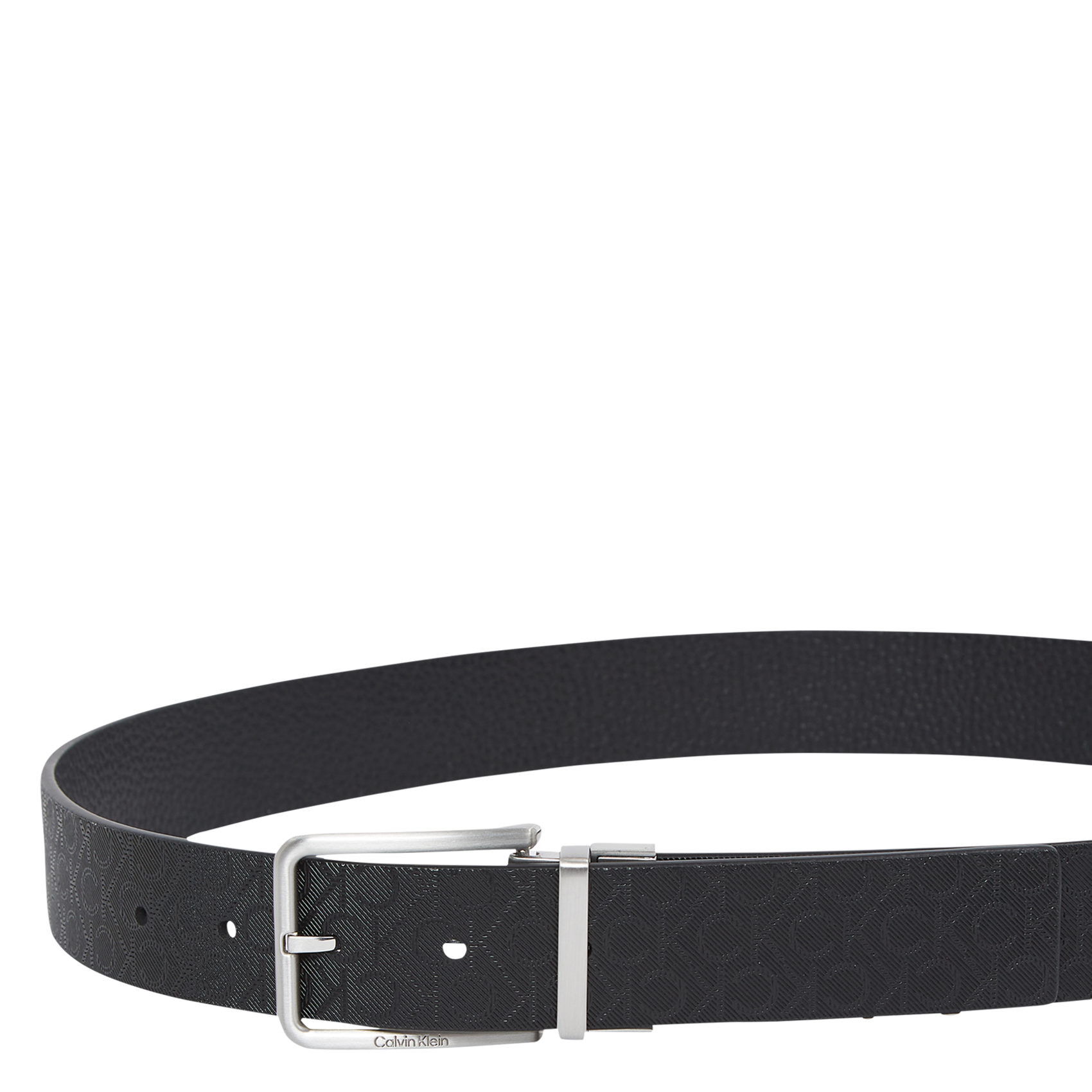 Ceinture imprimée en cuir | Noir