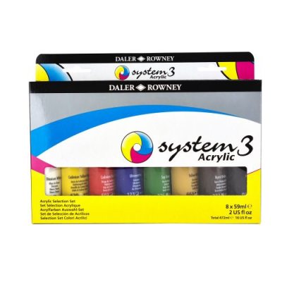 Daler Rowney System3 Acrylic Paint Selection Set: 8x59ml