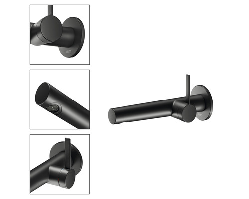 Inbouwwastafelmengkraan KEUCO IXMO Pure Black Selection mat zwart 59516371101