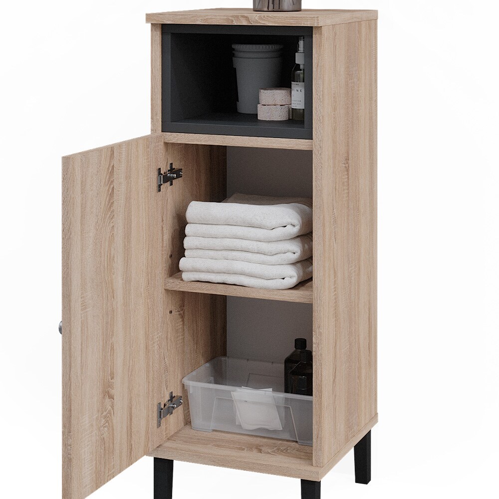 Vicco Midischrank Aquis 30 x 86,8 cm, Sonoma Anthrazit, Badezimmer, modern
