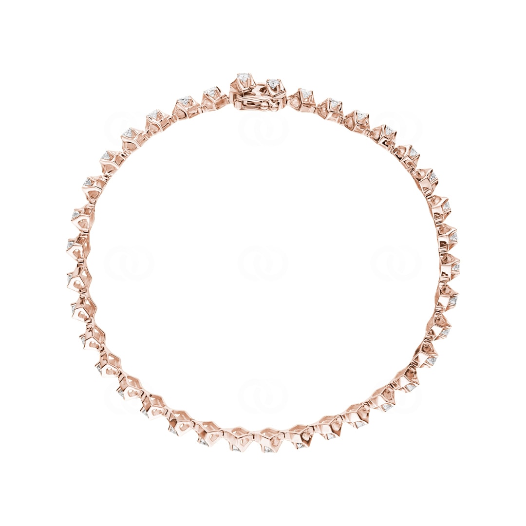 2.00 Karat Diamanten Tennisarmband 750/18 K Roségold