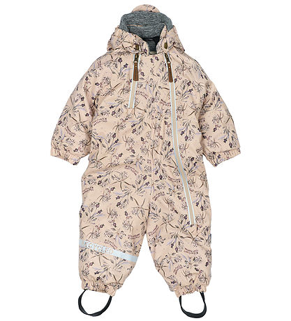 Mikk-Line Schneeanzug - PU - Recycelt - Doeskin m. Blumen