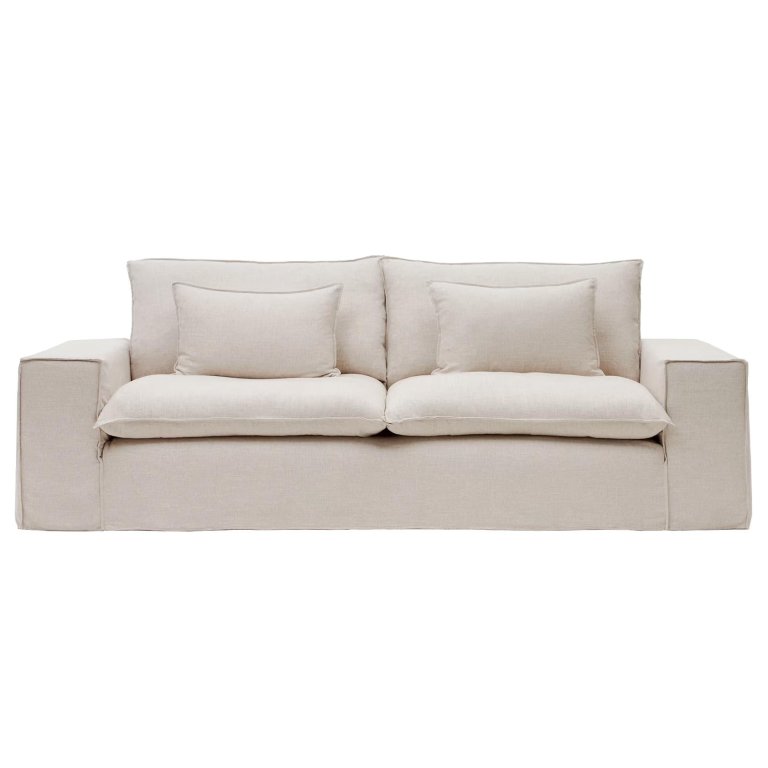 Kave Home Anarela 3-zits bank beige linnen