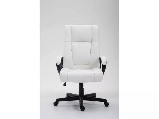 Chaise de bureau - Similicuir & Noir - Blanc - XL Sparta