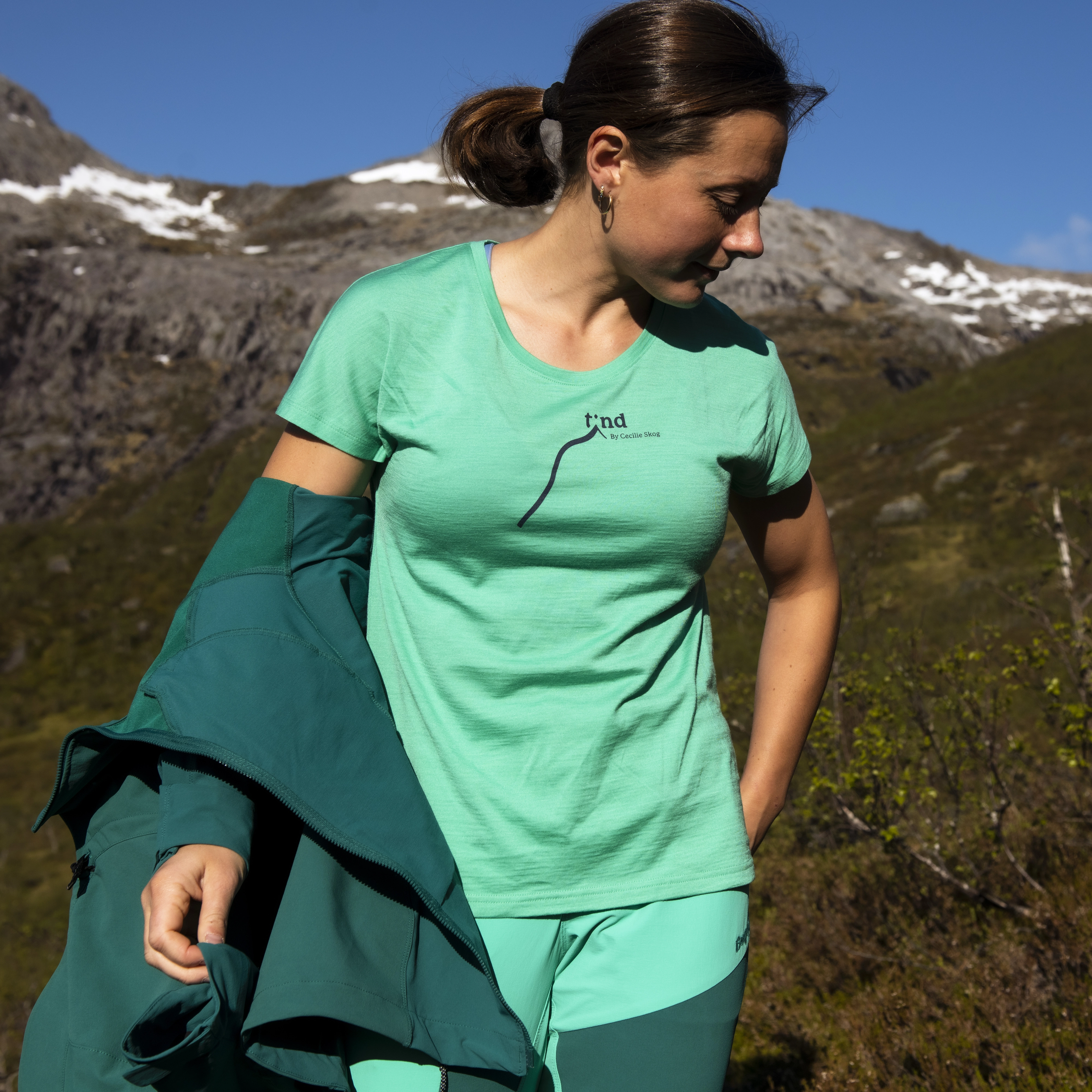 Tind Altitude Merino Tee Women Light Malachite Green