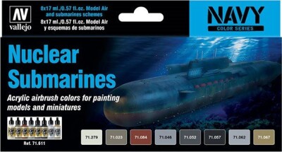 Vallejo - Model Air Maling Sæt - Nuclear Submarines - 8X17 ML