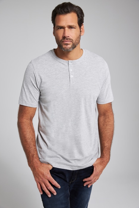 Henley, Basic, Knopfleiste, Halbarm