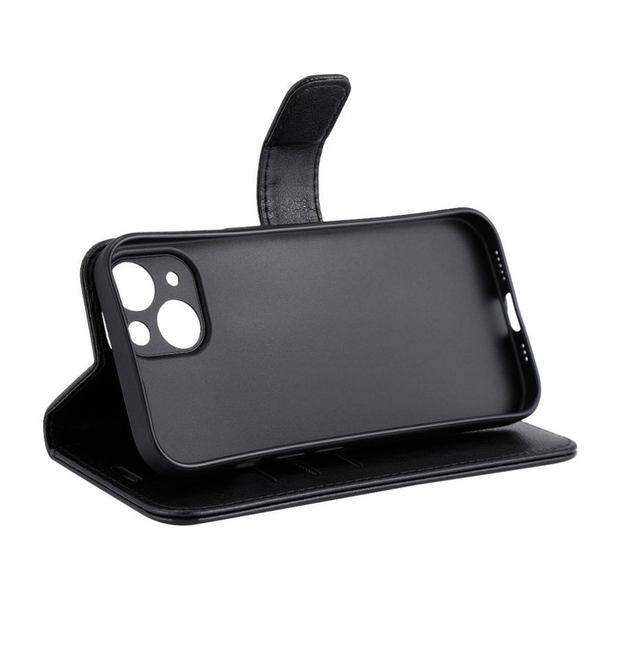 RadiCover - Strålingsbeskyttelse Wallet Vegansk læder iPhone 15 Flipcover Sort PU