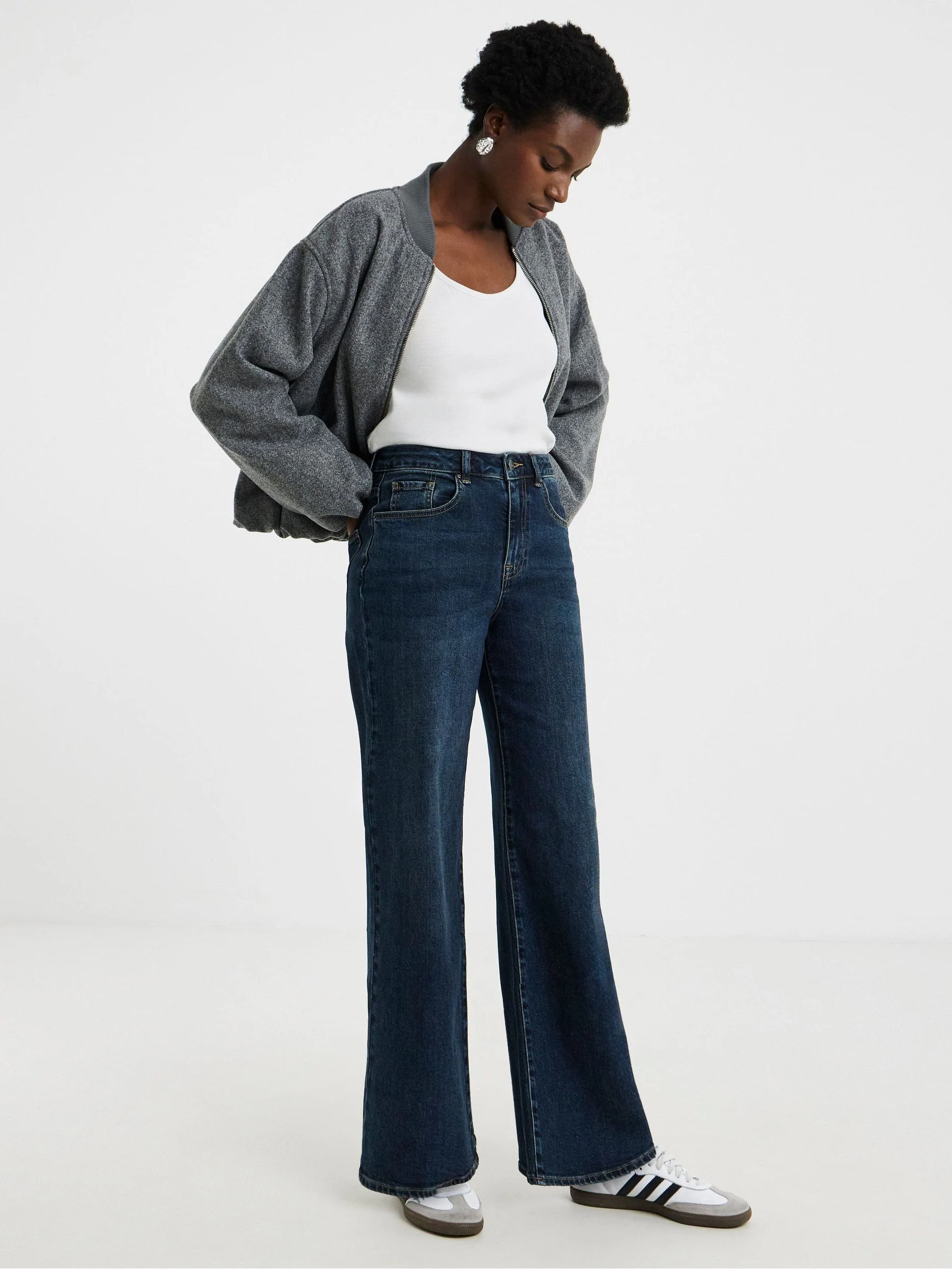 Blauw - JD Williams Authentic Wide Leg Jeans