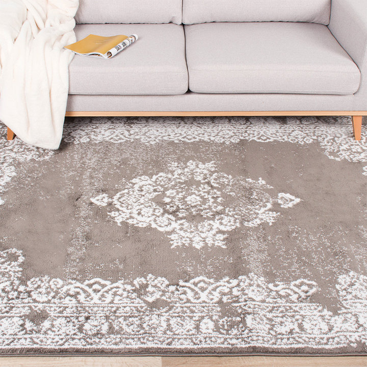 Vintage Vloerkleed - Adore Medaillon Taupe | Sfeervol