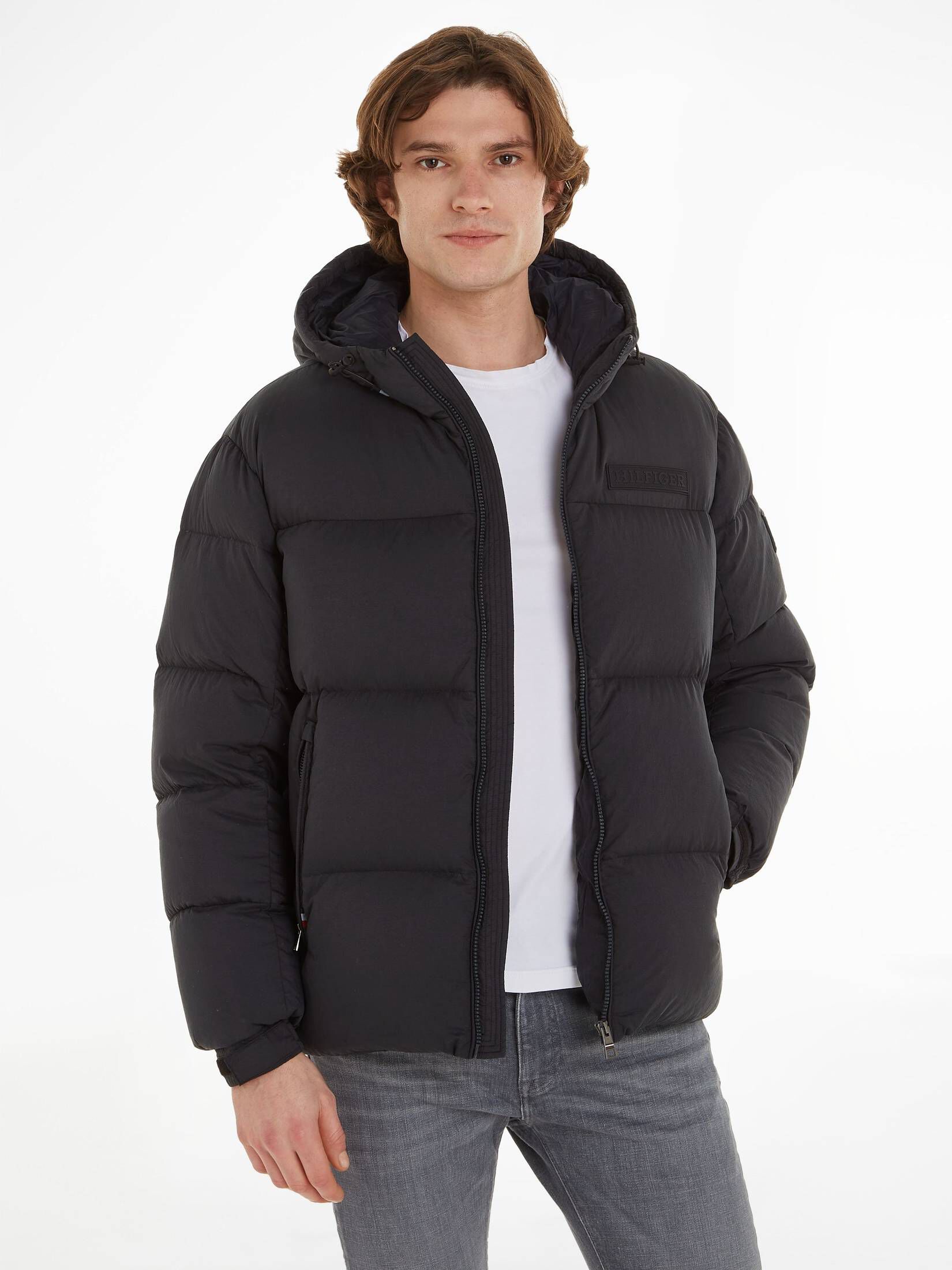 Tommy Hilfiger| Herren Daunenjacke mit Kapuze NEW YORK PUFFER Regular Fit