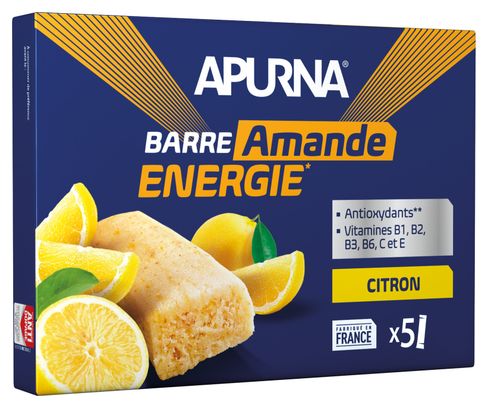 Barres Énergétiques Apurna Citron-Amande Boite 5x25g