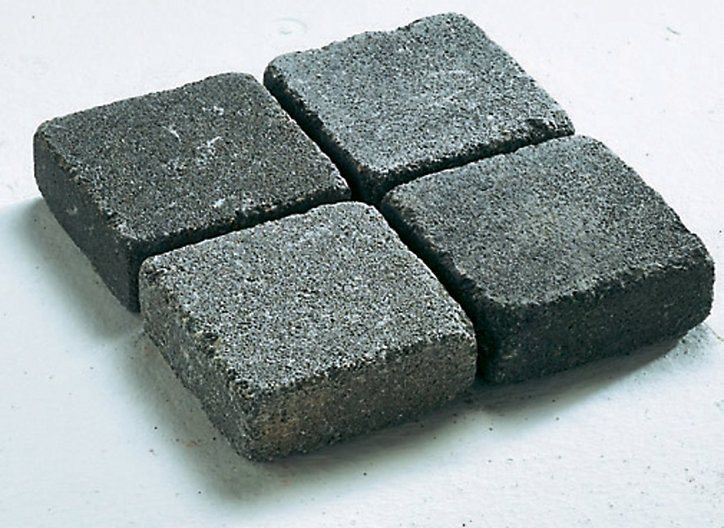 Pavé Blooma Antinéa nuancé gris 10 x 10 cm, ép.3,7 cm