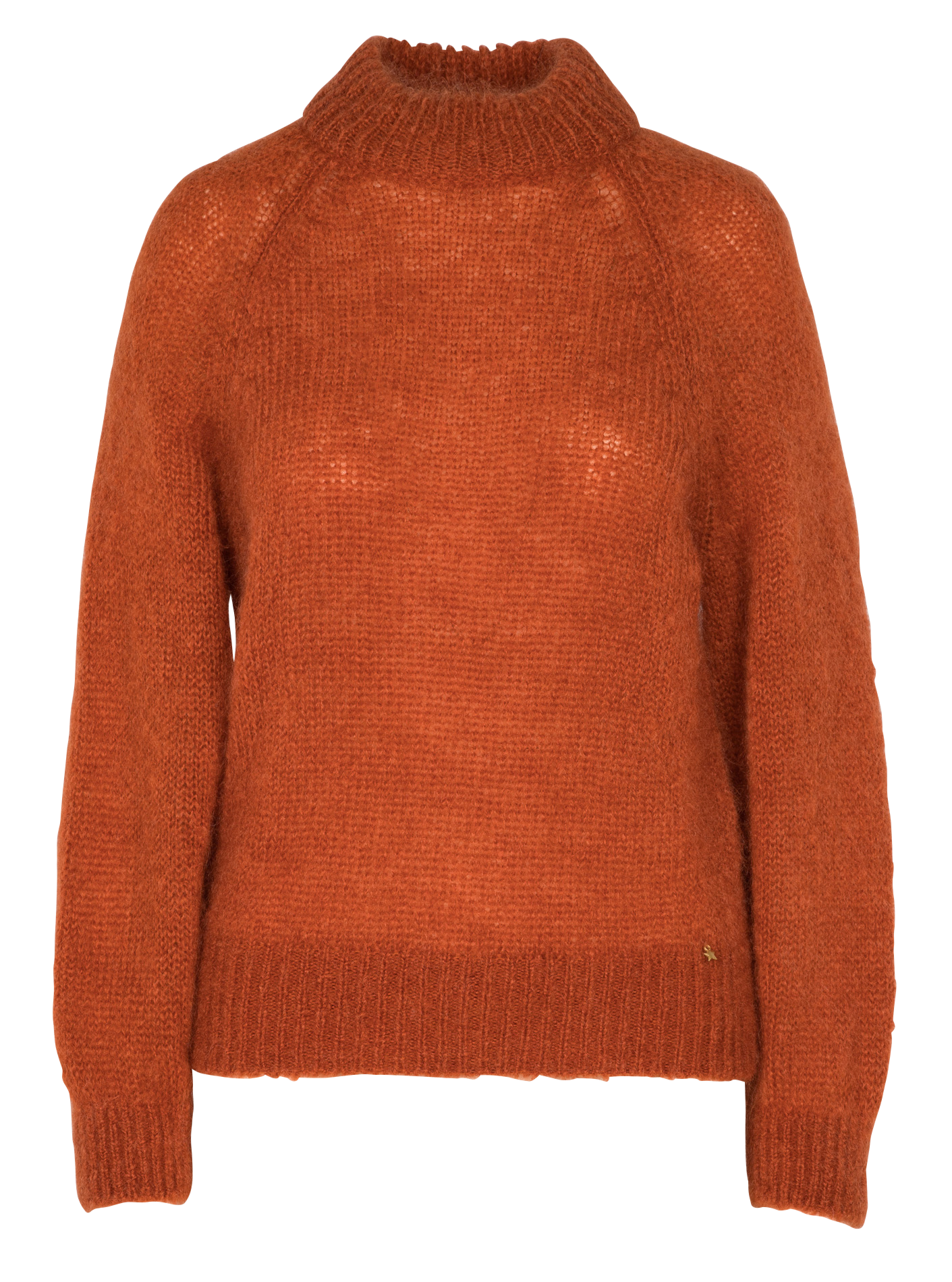 CHACHOU - Pull col rond en laine mélangée | Orange