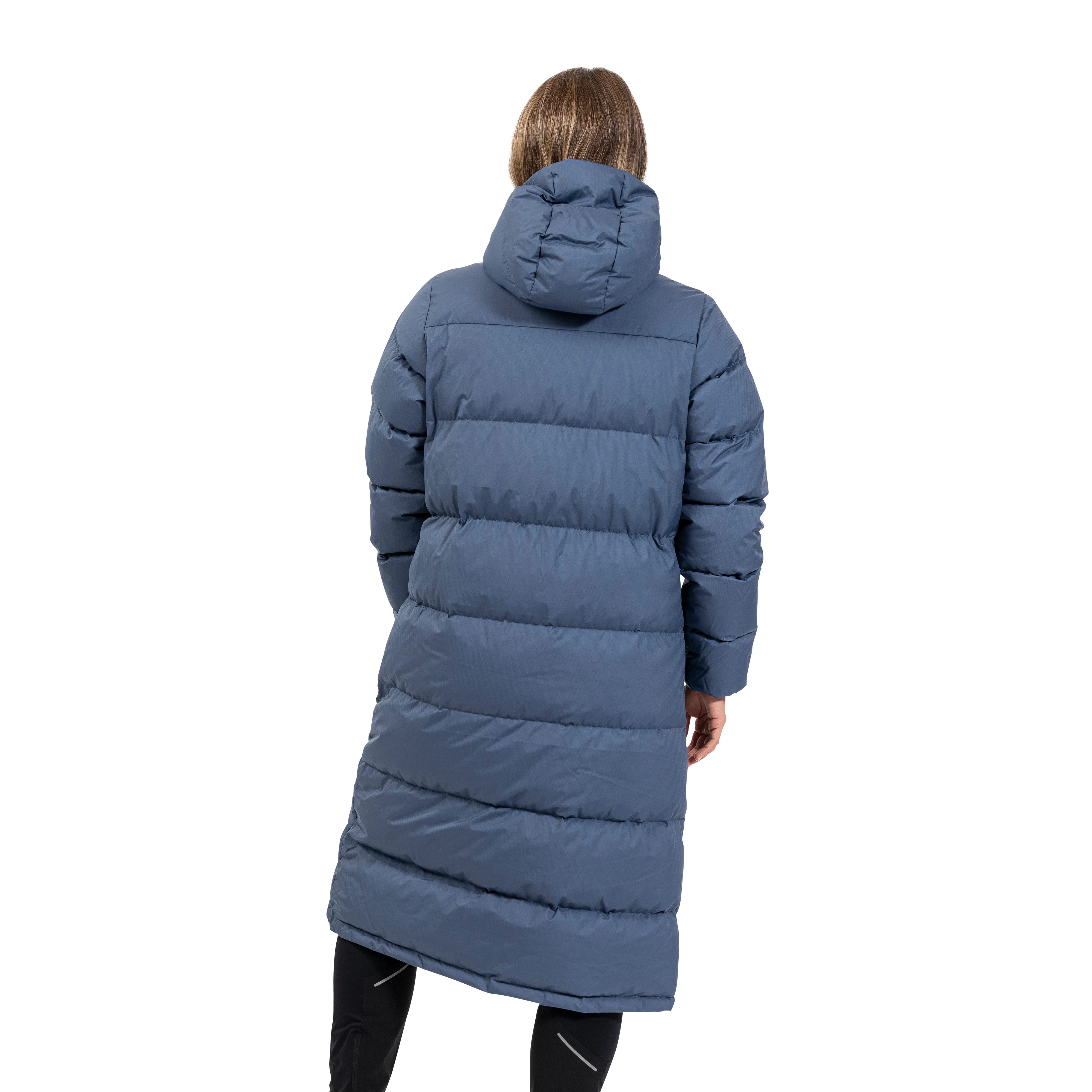 Urban Down Long Coat Women Granite Blue