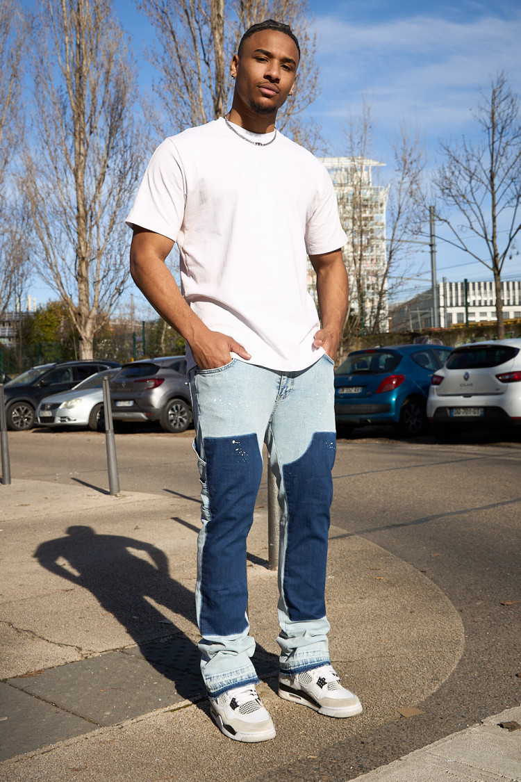 Jean bleu clair délavé