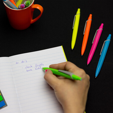 Schneider Reco Neon Kugelschreiber - neon blau - M