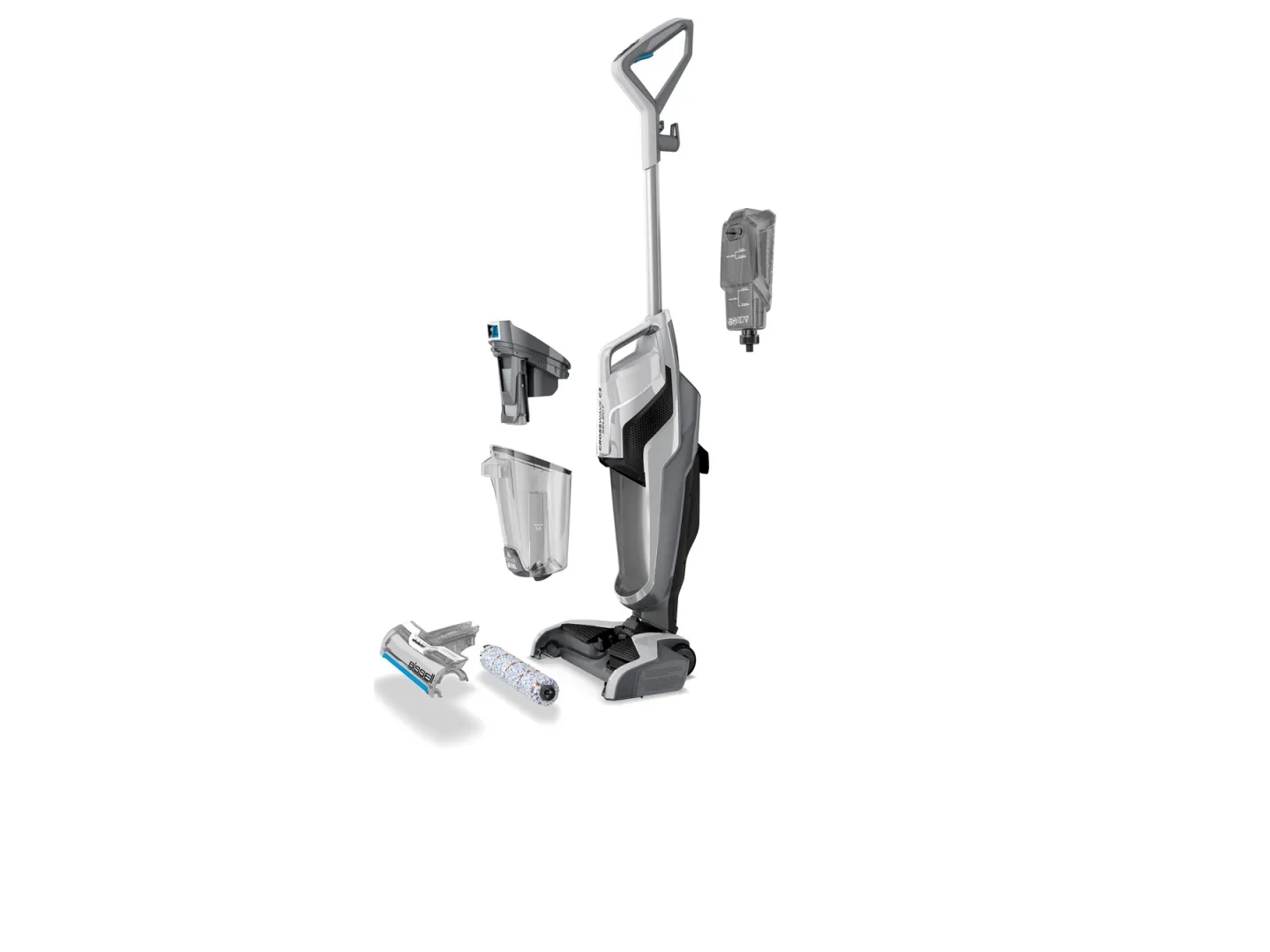 BISSELL CrossWave C3 Select 3551N - Støvsuger - stav - uden pose - sort/blå/titanium