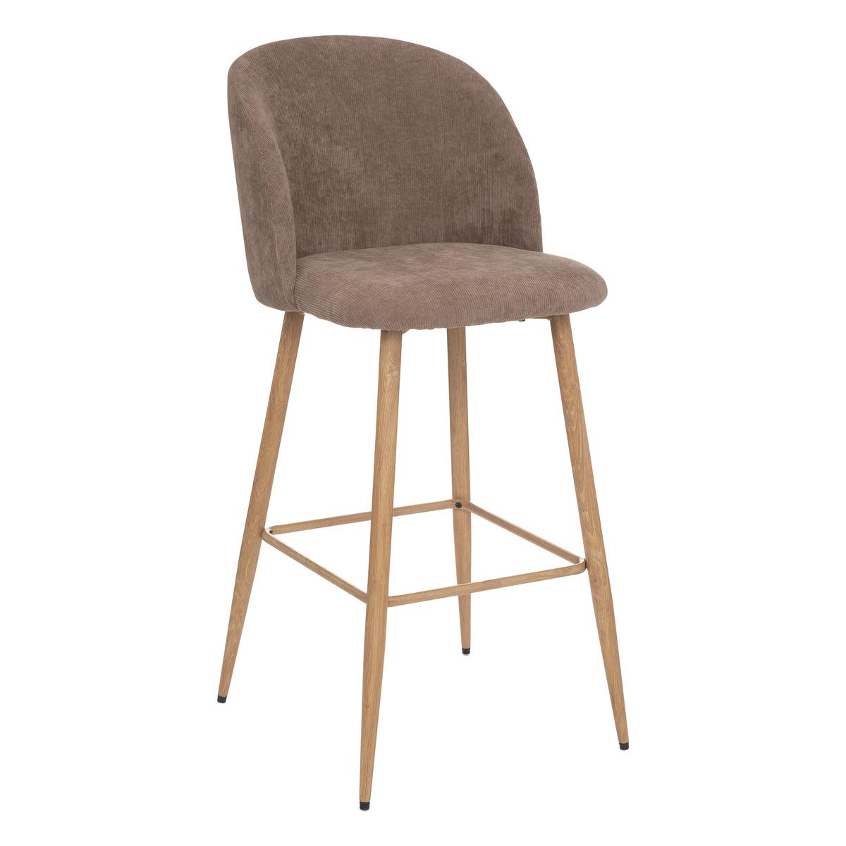 CHAISE DE BAR CELESTE TAUPE TOURTERELLE