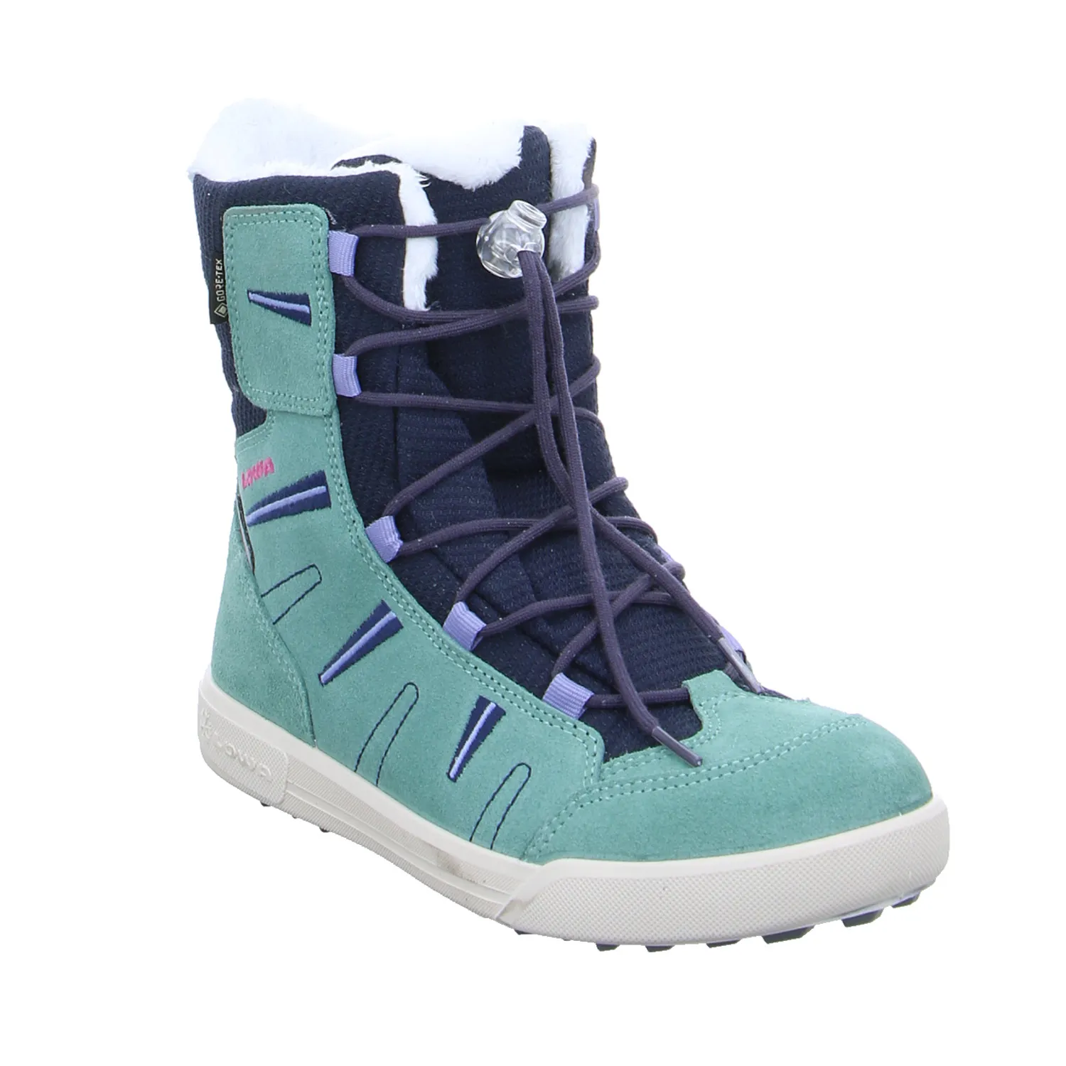 LOWA Mädchen-Snowboot Membrane Mint Textil  Winter-Sneaker, high