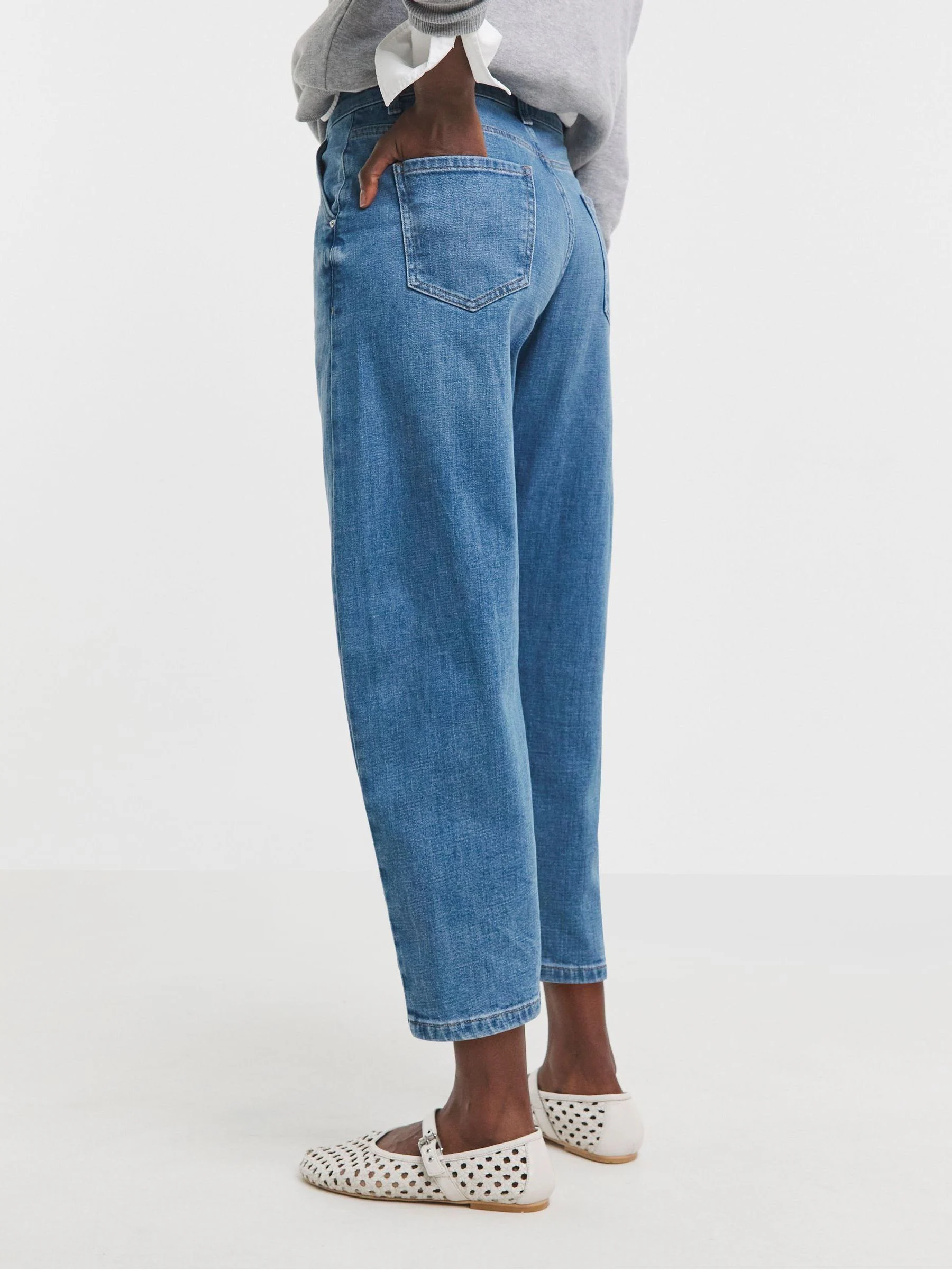 JD Williams Barrel Leg Jeans