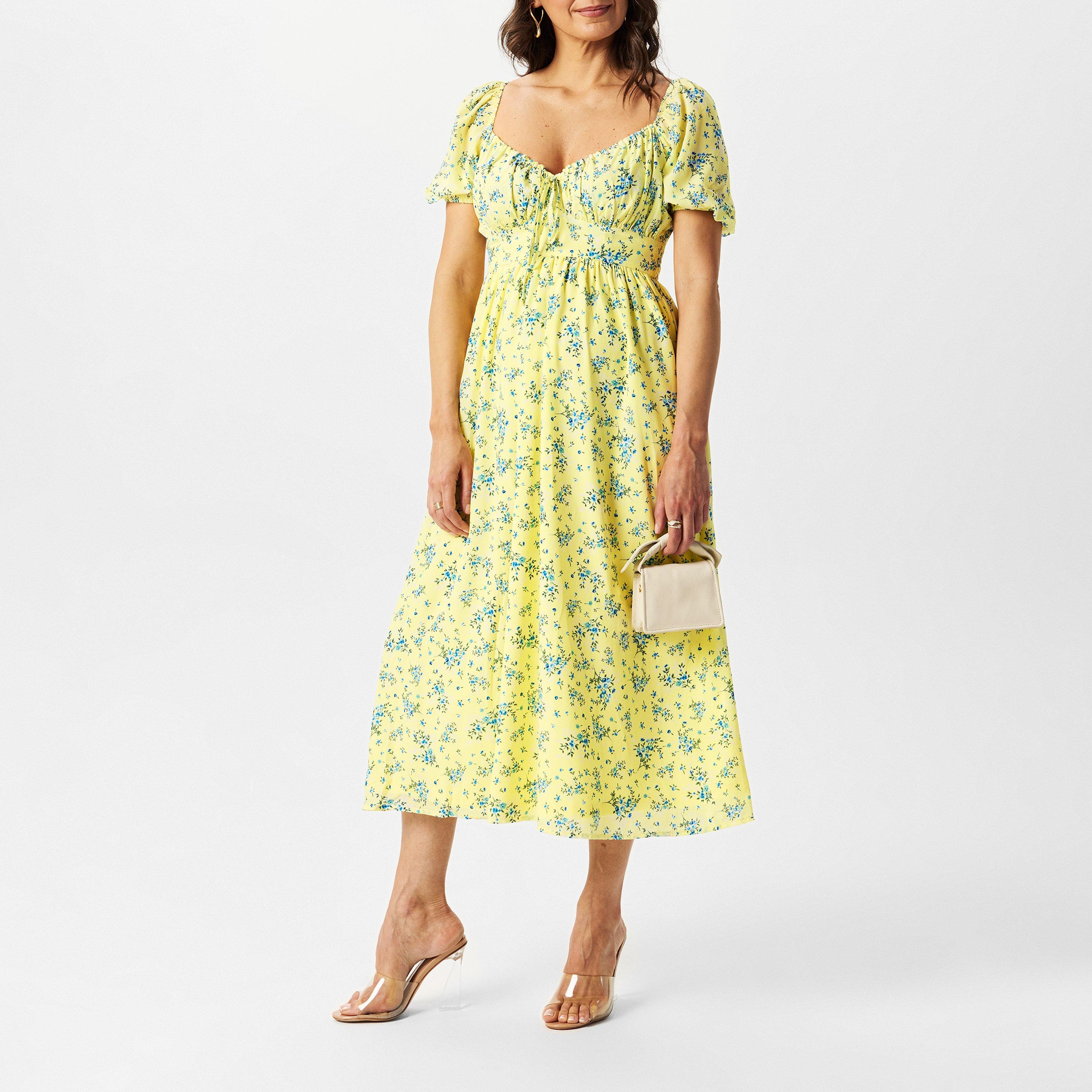 In The Style Studio In The Style Printed Bardot Midi Dress