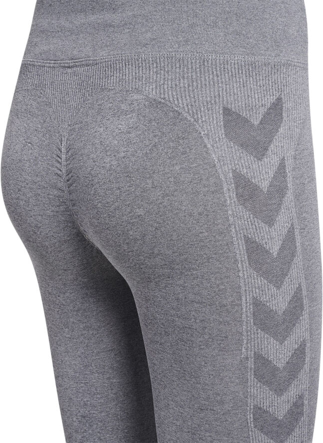 Hummel HMLCI Seamless Mid Waist Scrunch tights Grå
