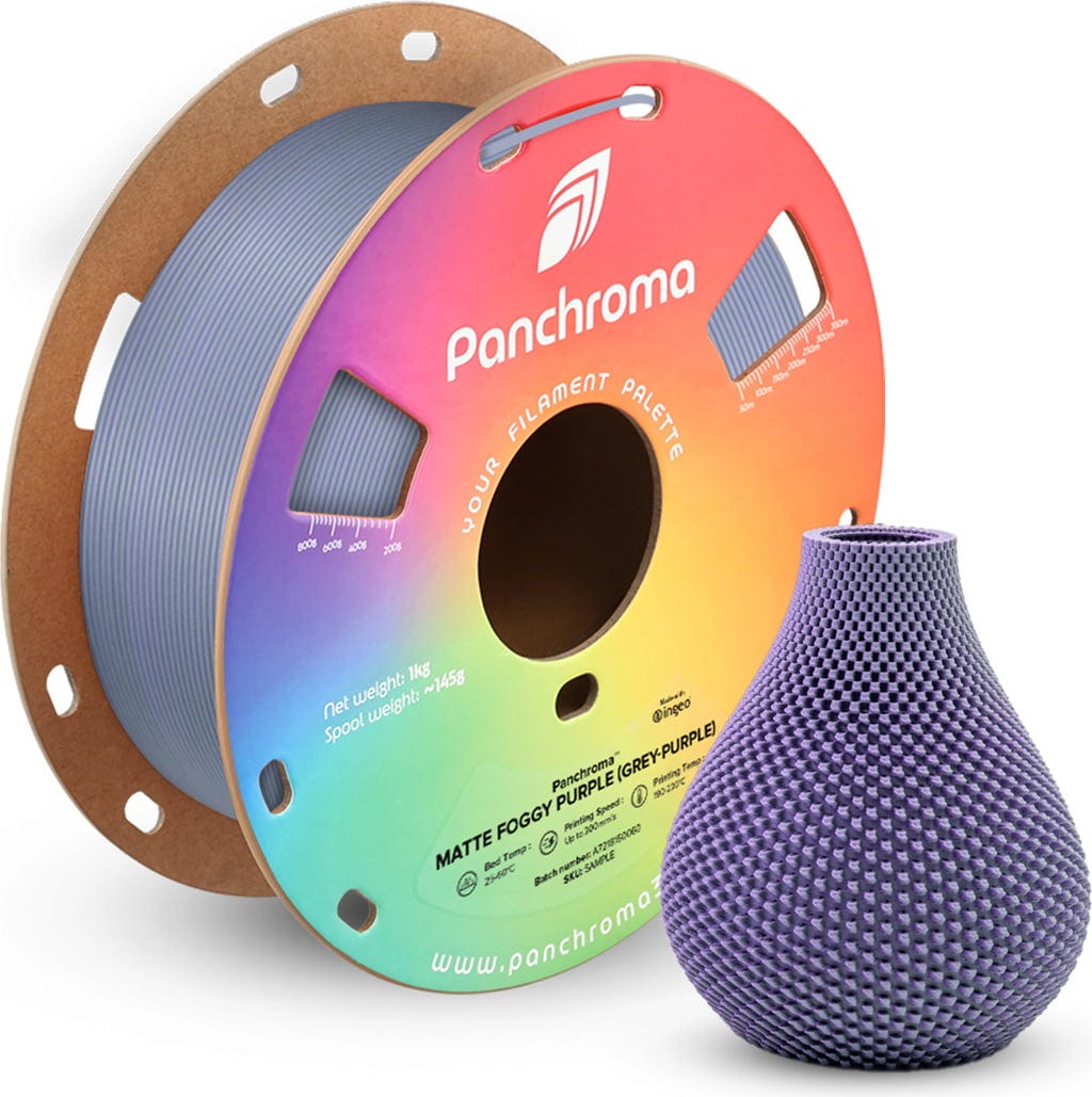 Polymaker  Panchroma™ PLA Dual Matte Foggy Purple (Grey-Purple), 1,75 mm / 1000 g    Zwei Farben, ein Meisterwerk in Foggy Purple