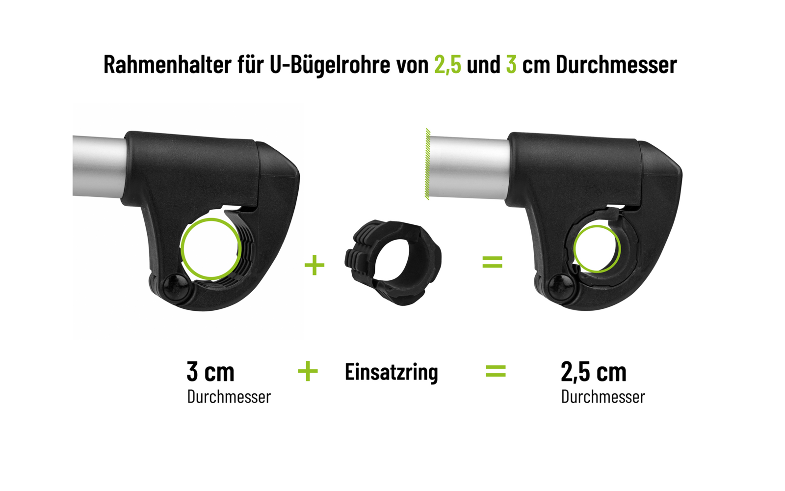EUFAB Strap Rahmenhalter lang Ø 25+30mm