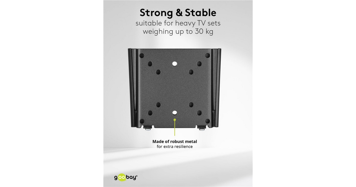 goobayTV Wall Mount Caravan FIXED (S), 13 to 27 inch wandmontage   (Zwart)