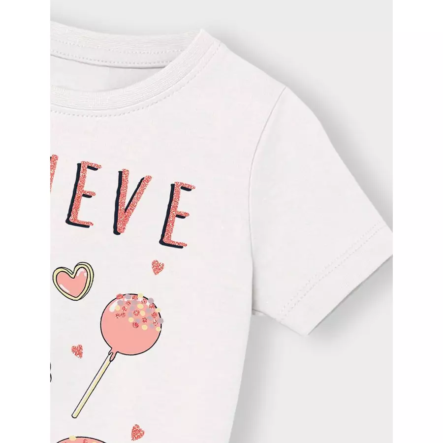 name it T-Shirt Nmfveen White Alyssum