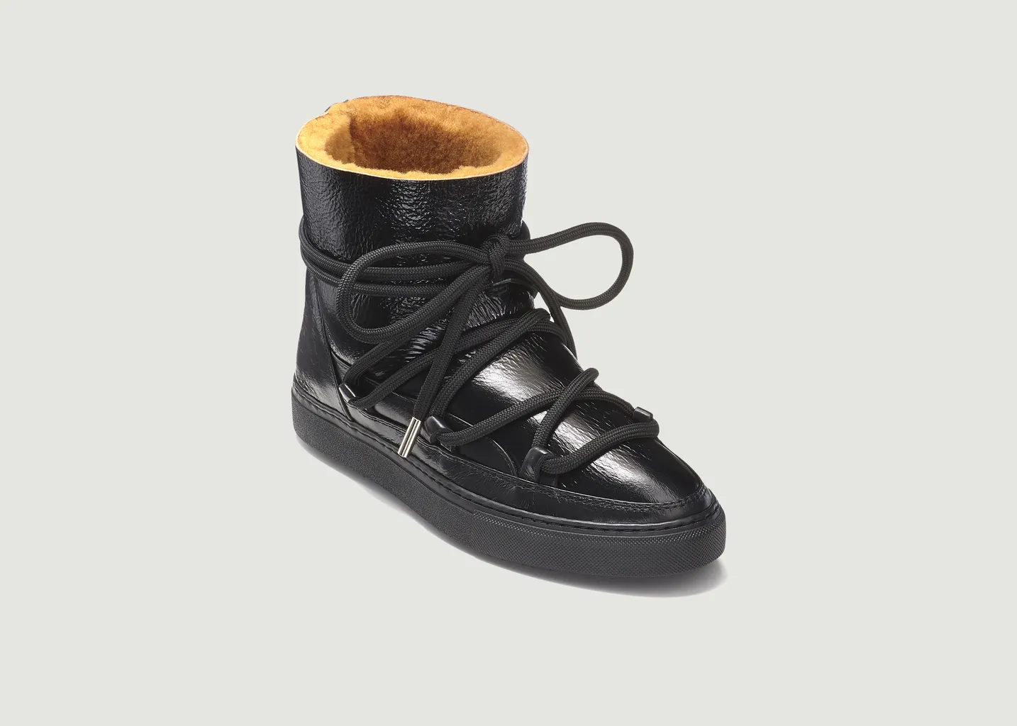 Bottines vernies en cuir et laine Inuikii