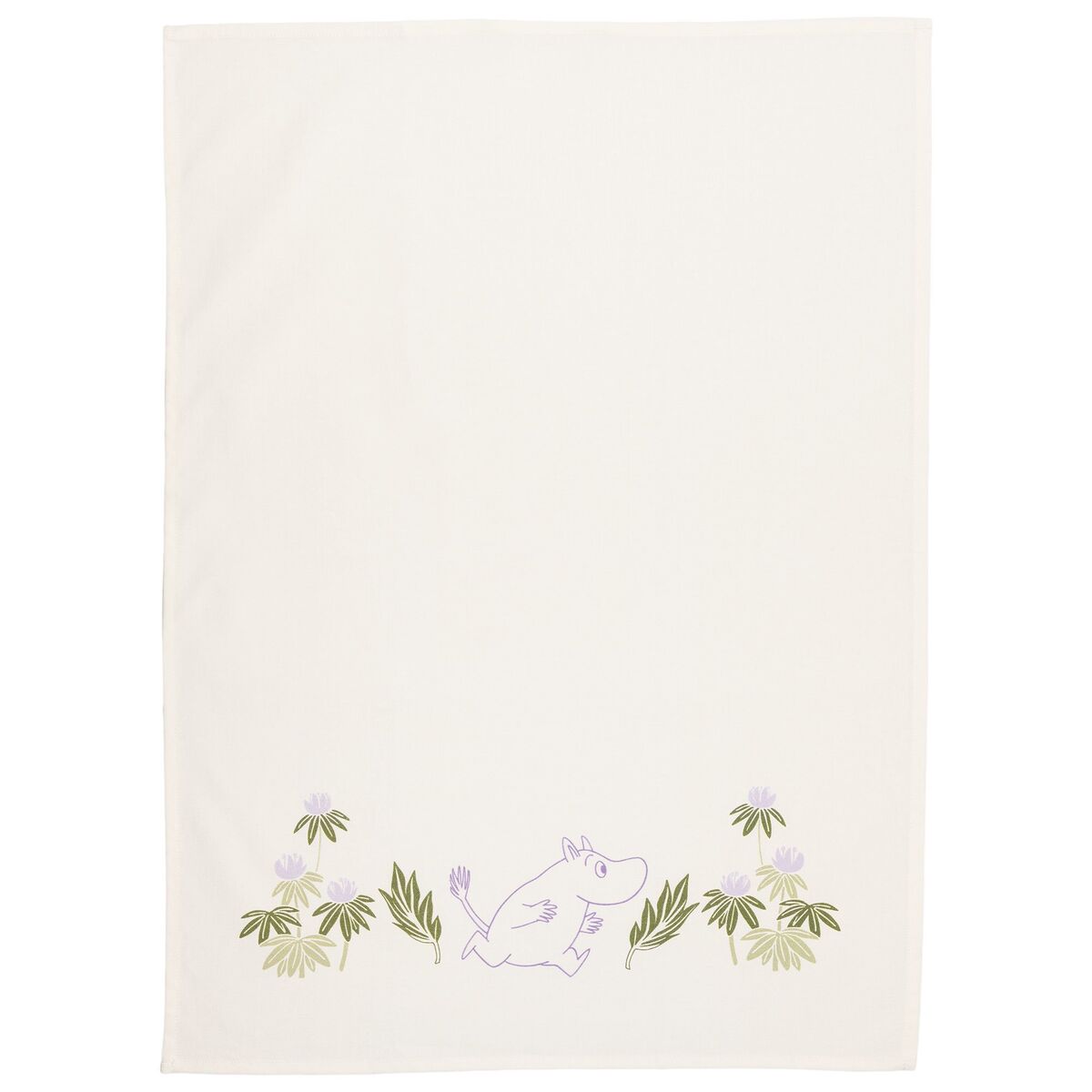 Mummi kjøkkenhåndkle lilla + off white, 2 stk.