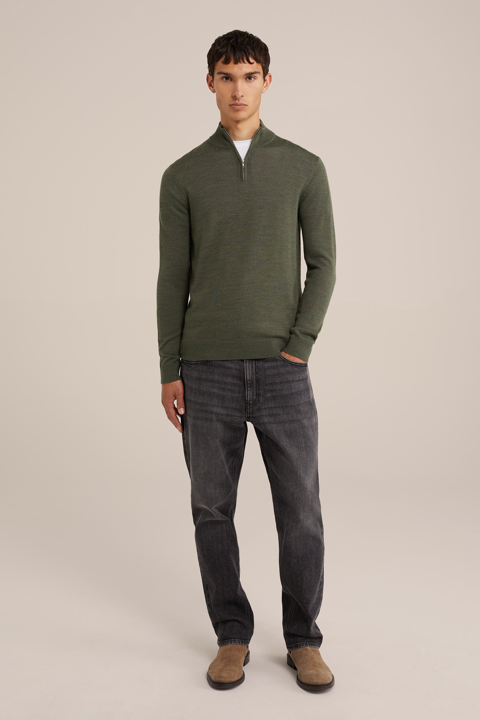 relaxed fit jeans met medium stretch Blue Ridge Donkergrijs