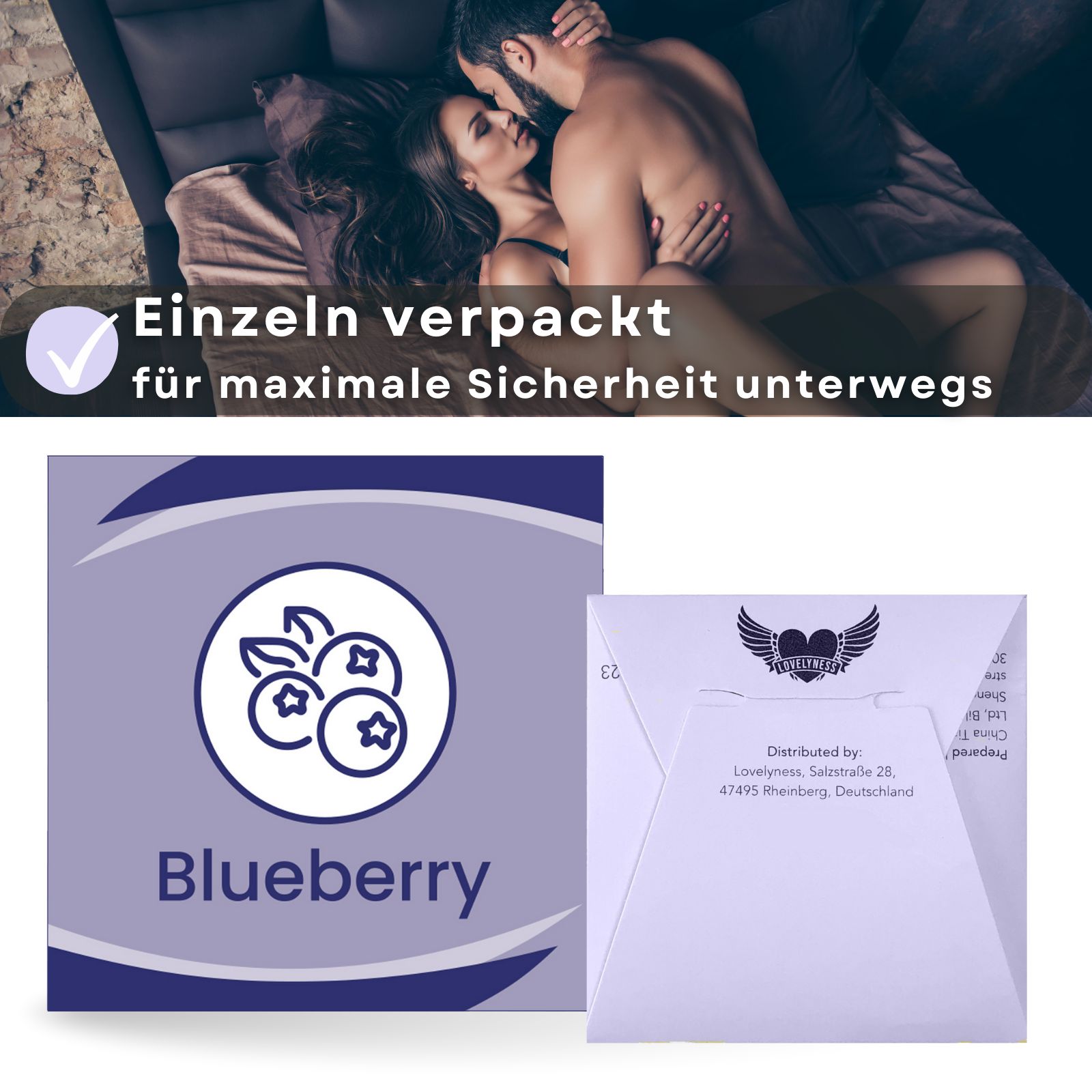 Lovelyness - Kondome mit Geschmack Blaubeere