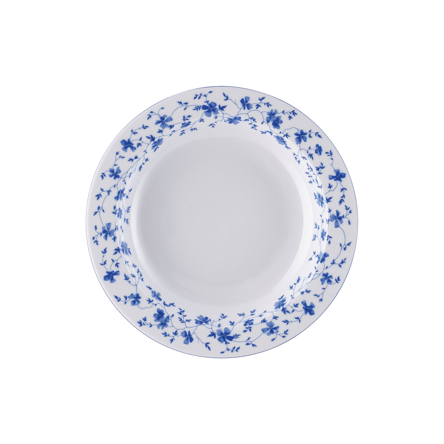 Form 1382 Blaublüten Suppenteller 23 cm Fahne
