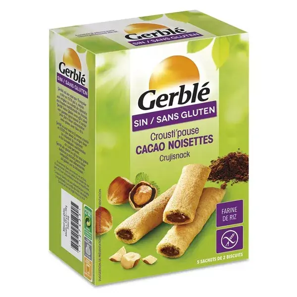 Gerblé Biscoito Crocante de Cacau e Avelã Sem Glúten 125g