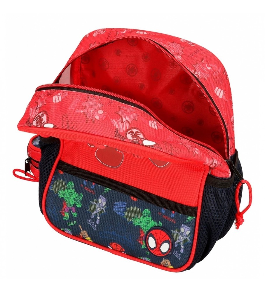 Mochila Joumma Bags Go Spidey vermelha - 23x25x10cm -
