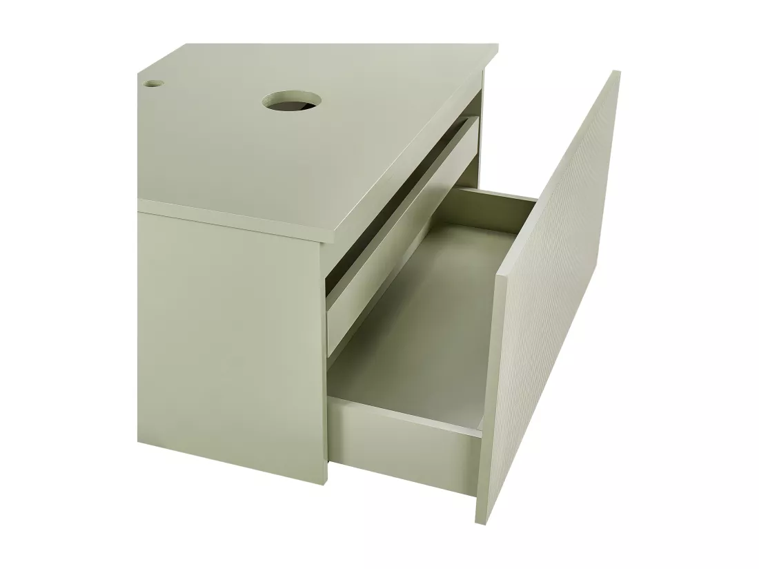 Meuble lavabo mural ALZIRA 80 cm 52 cm 40 cm Vert clair