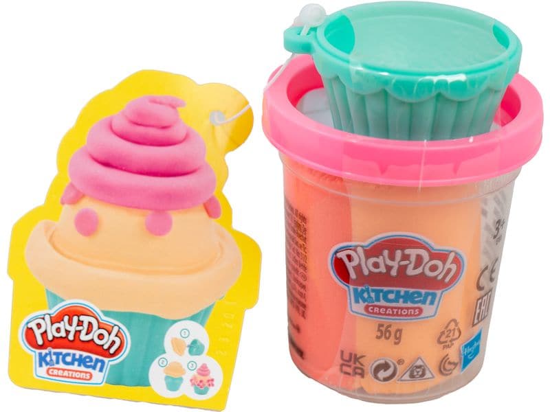 Play-Doh Mini Knetküchensets assortiert Zweifarbige Knete mit kreativen Förmchen zum Gestalten von Leckereien