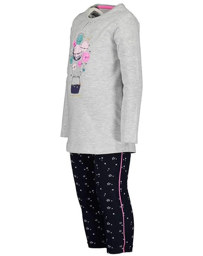 Tunika COSMIC LOVE – PLANETS mit Leggings in nebelgrau