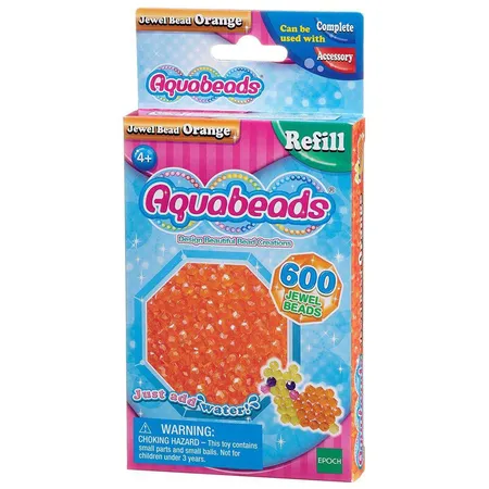 Aquabeads Orange Glitzerperlen, 600 Stück