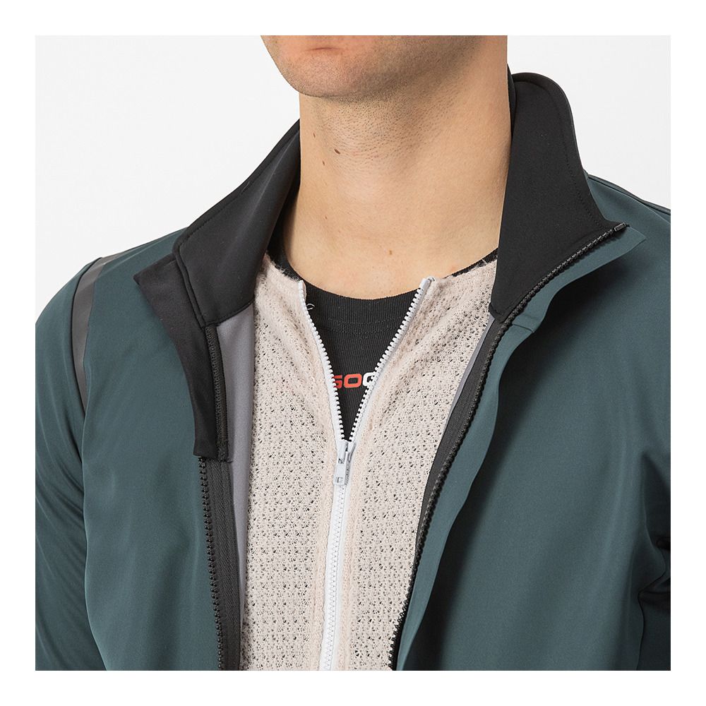 Castelli ALPHA DOPPIO ROS - Veste Homme rover green/black reflex/silver