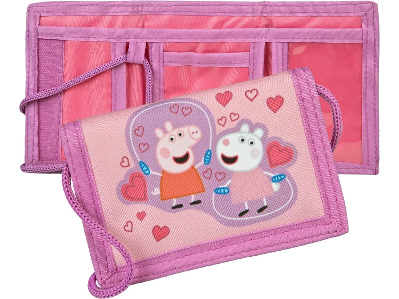 Undercover Portemonnaie Peppa Pig 13 cm x 8 cm Geldbeutel mit Umhängeschnur