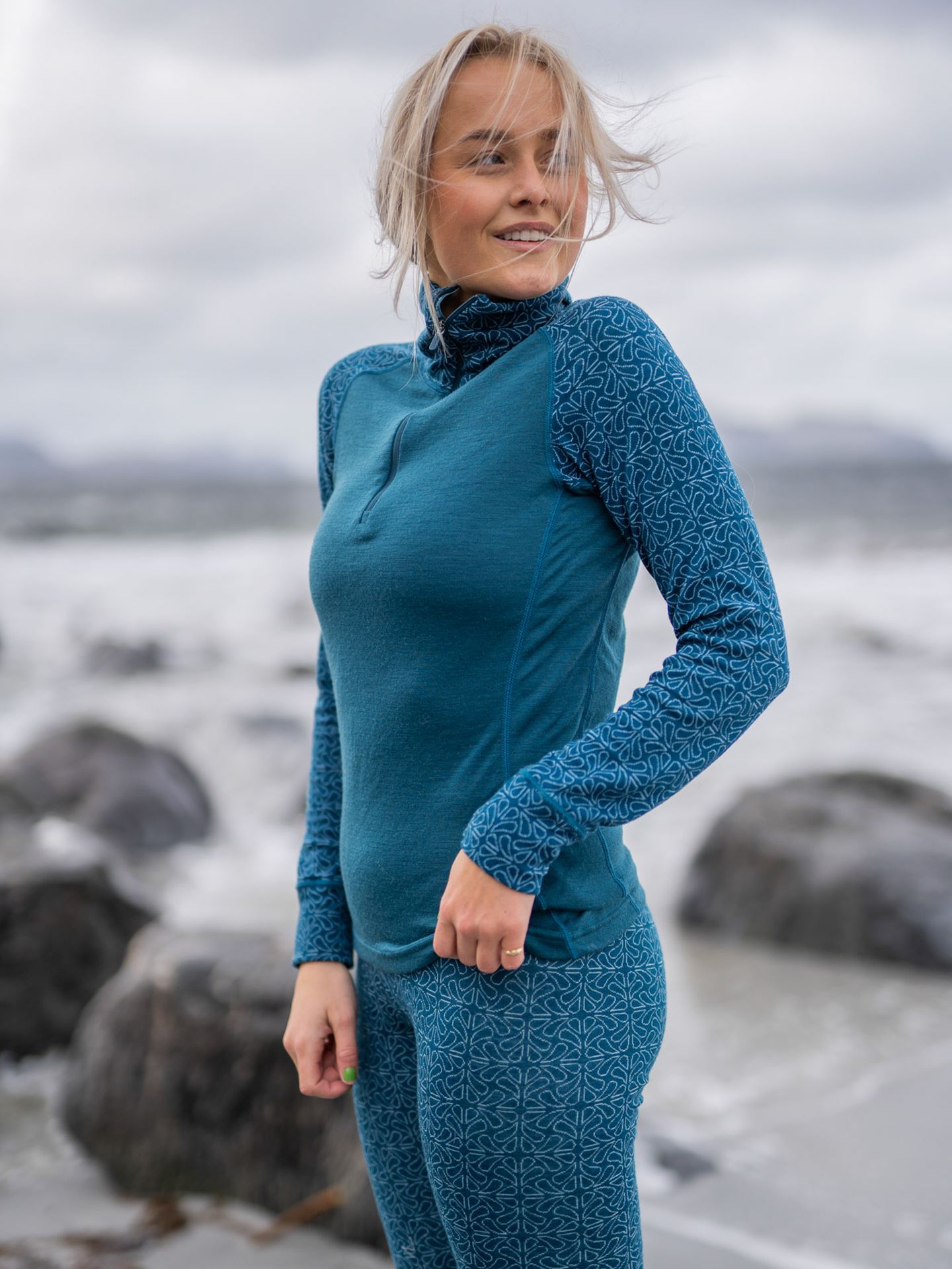 Duo Active Merino 205 Zip Neck Woman
