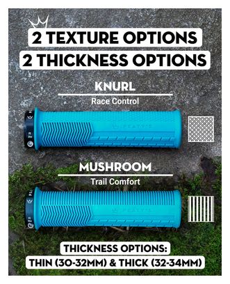 Paire de Grips Peaty's Monarch Mushroom Rouge