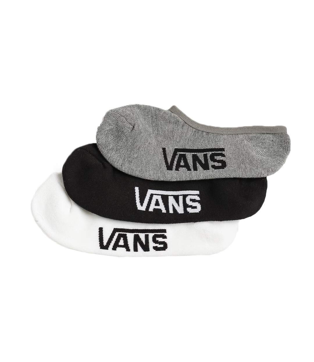 X3 Chaussettes Gris/Noir/Blanc Femme Vans Classic