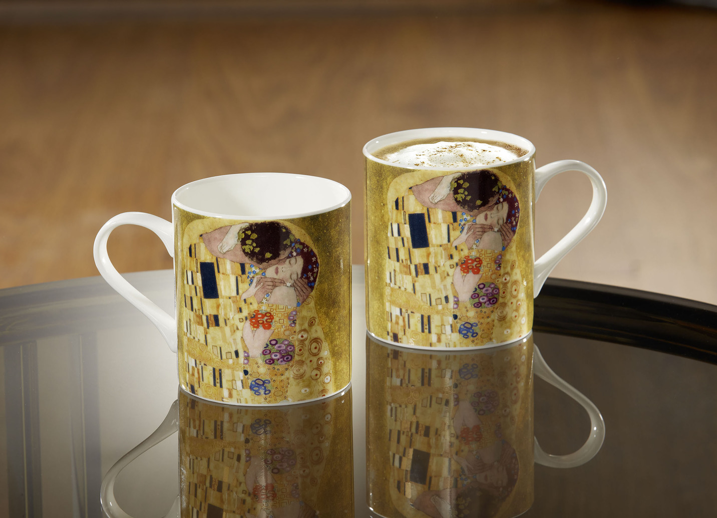 Henkelbecher aus hochwertigem New-Bone-China-Porzellan